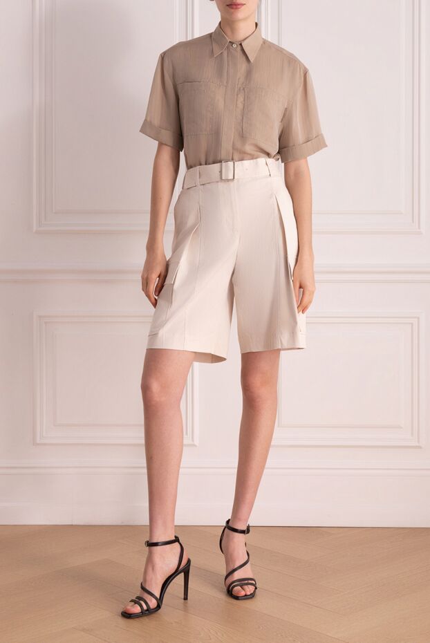 Peserico shorts made of cotton and elastane for women beige 178162 - photo 2