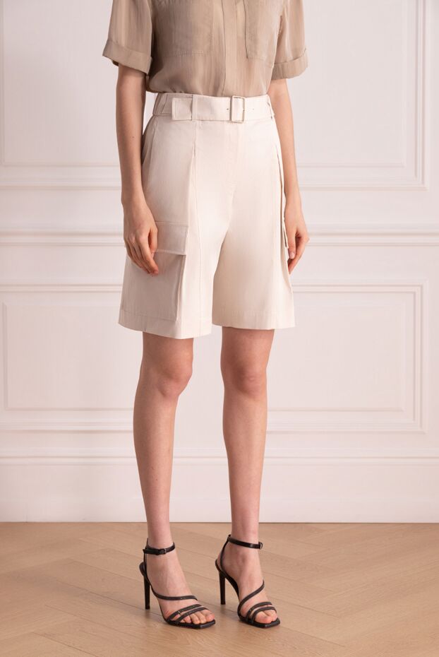 Peserico shorts made of cotton and elastane for women beige 178162 - photo 3