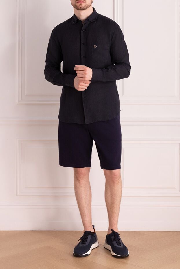 Stefano Ricci linen shirt for men black 178191 - photo 2