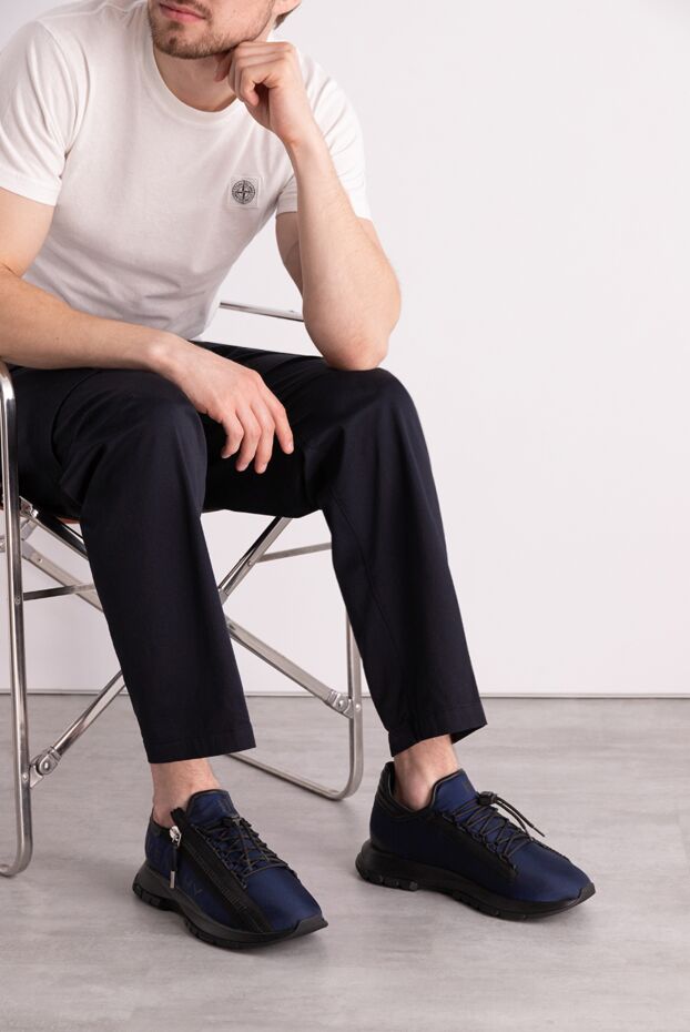 Givenchy blue polyester and polyamide sneakers for men 178225 - photo 3