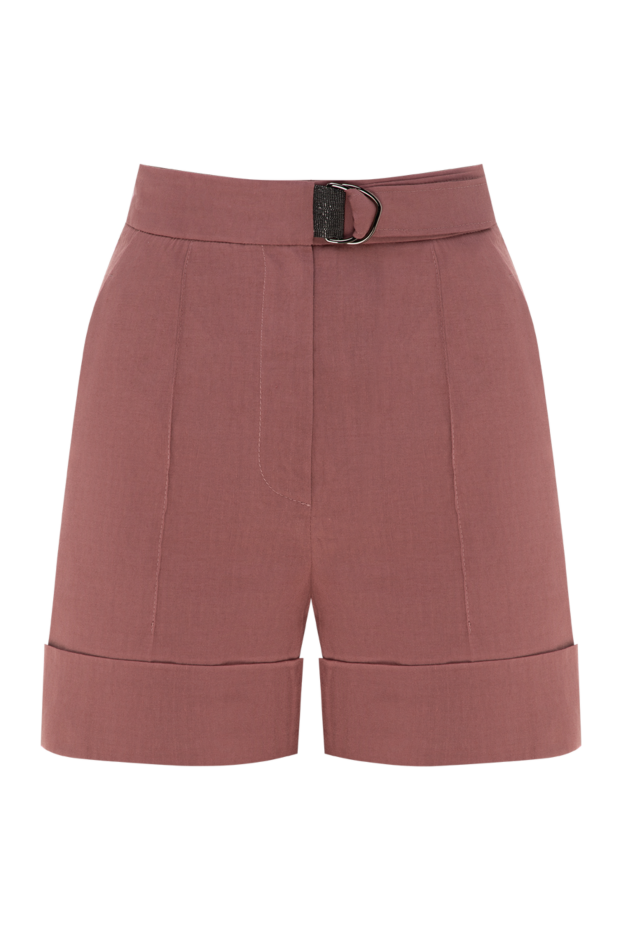 Brunello Cucinelli шорты женские бордовые 178266 - фото 1