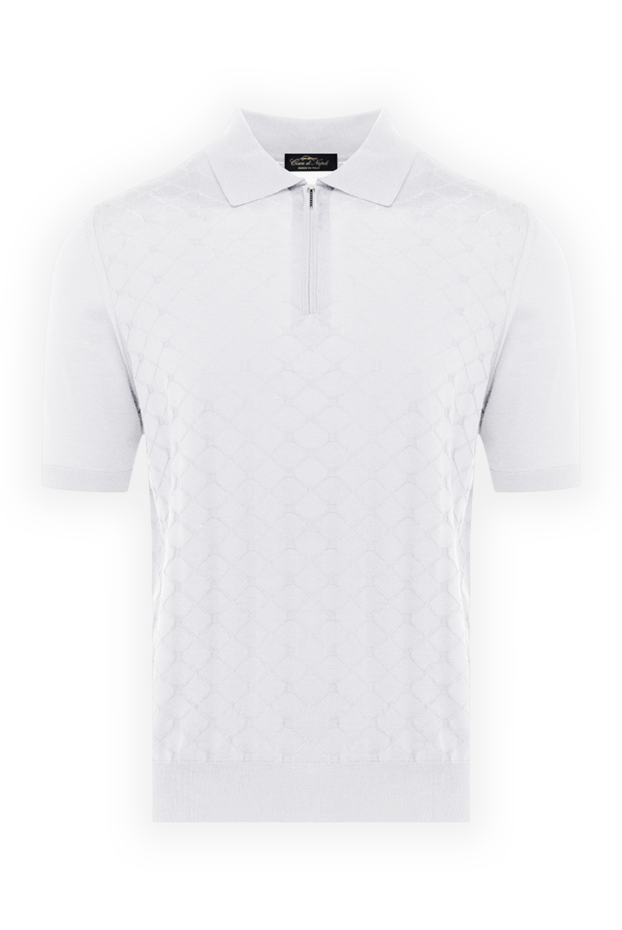 Cesare di Napoli man men's white silk polo buy with prices and photos 178329 - photo 1