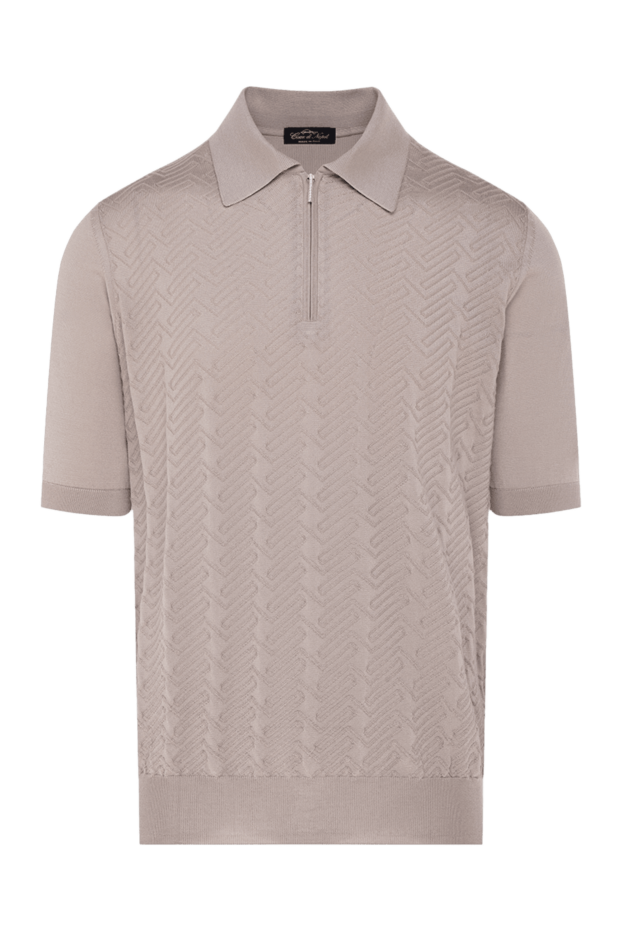 Cesare di Napoli man men's beige silk polo buy with prices and photos 178333 - photo 1