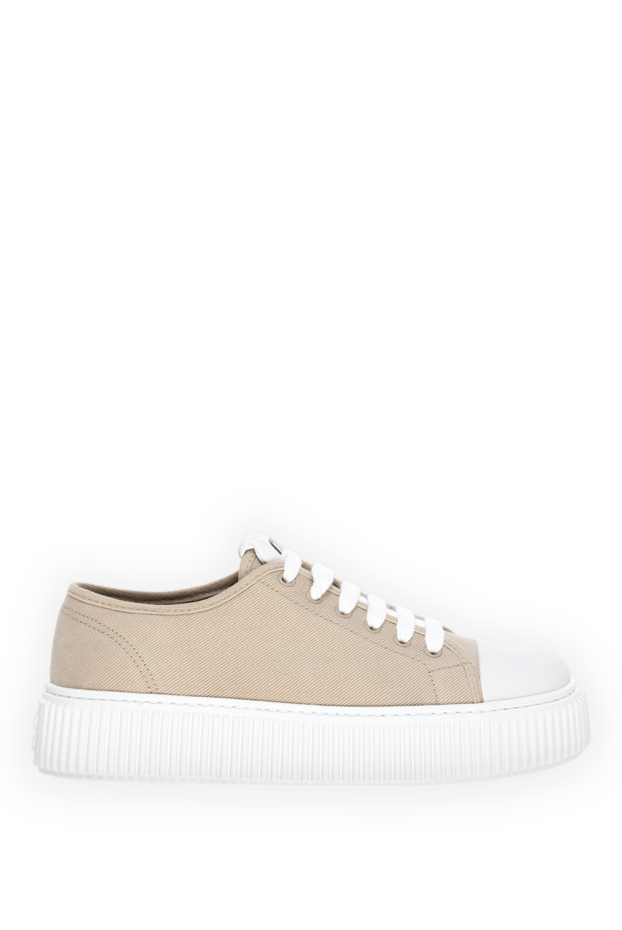 Miu Miu woman cotton sneakers for women, beige buy with prices and photos 178354 - photo 1