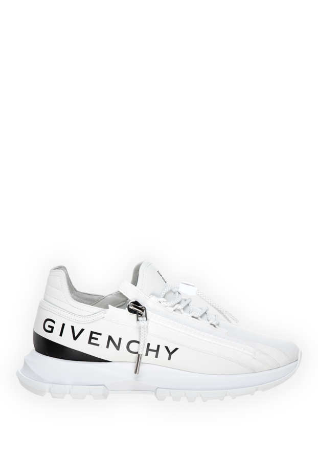 Givenchy white leather sneakers with a large brand logo 178357 - photo 1