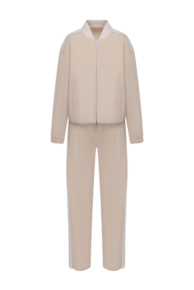 Peserico women's tracksuit with stand-up collar beige 178368 - photo 1
