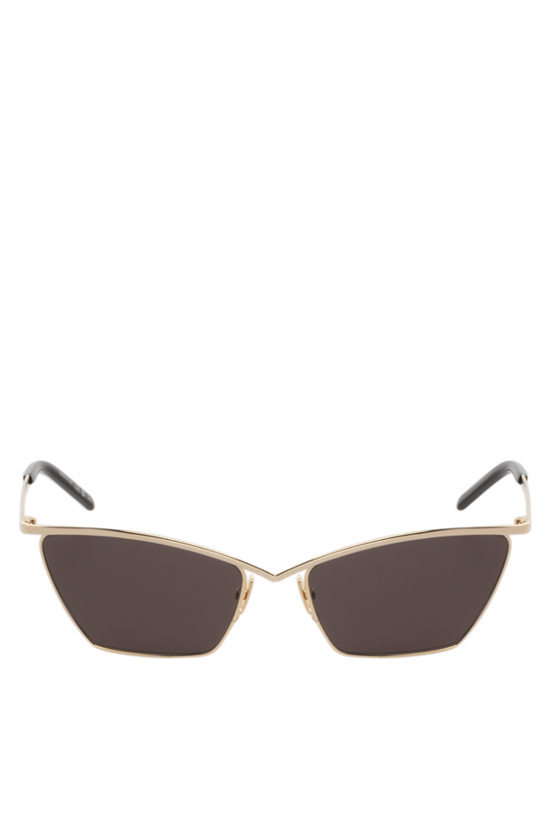Saint Laurent metal sun protection glasses yellow 178393 - photo 1