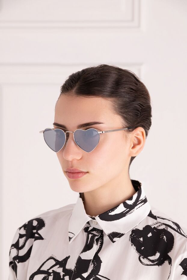 Saint Laurent woman metal sunglasses, gray buy with prices and photos 178394 - photo 2