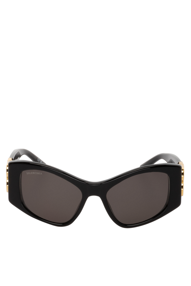 Balenciaga women's chunky black sunglasses with accents on the temples 178398 - photo 1