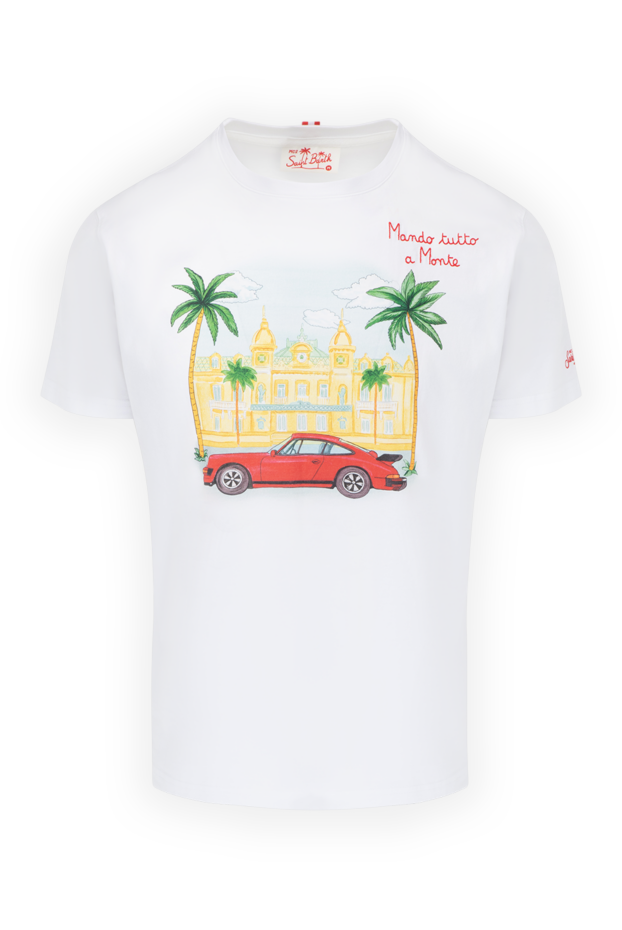 MC2 Saint Barth біла футболка із яскравим літнім малюнком міста monte carlo 178430 - фото 1