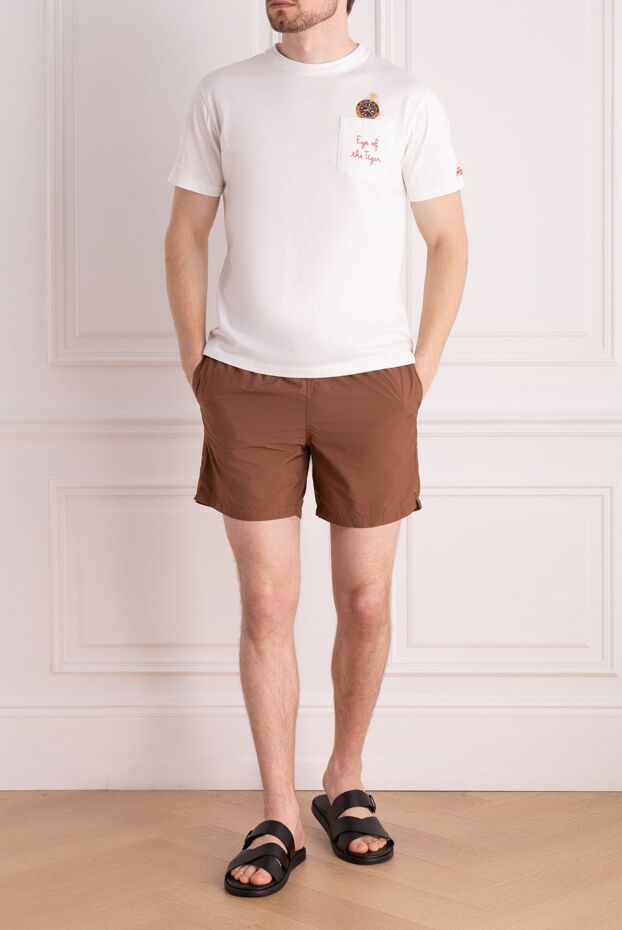 MC2 Saint Barth man men's polyester beach shorts, brown buy with prices and photos 178439 - photo 2