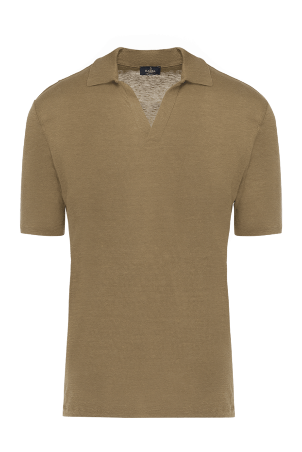 Barba Napoli man men's brown linen polo buy with prices and photos 178457 - photo 1