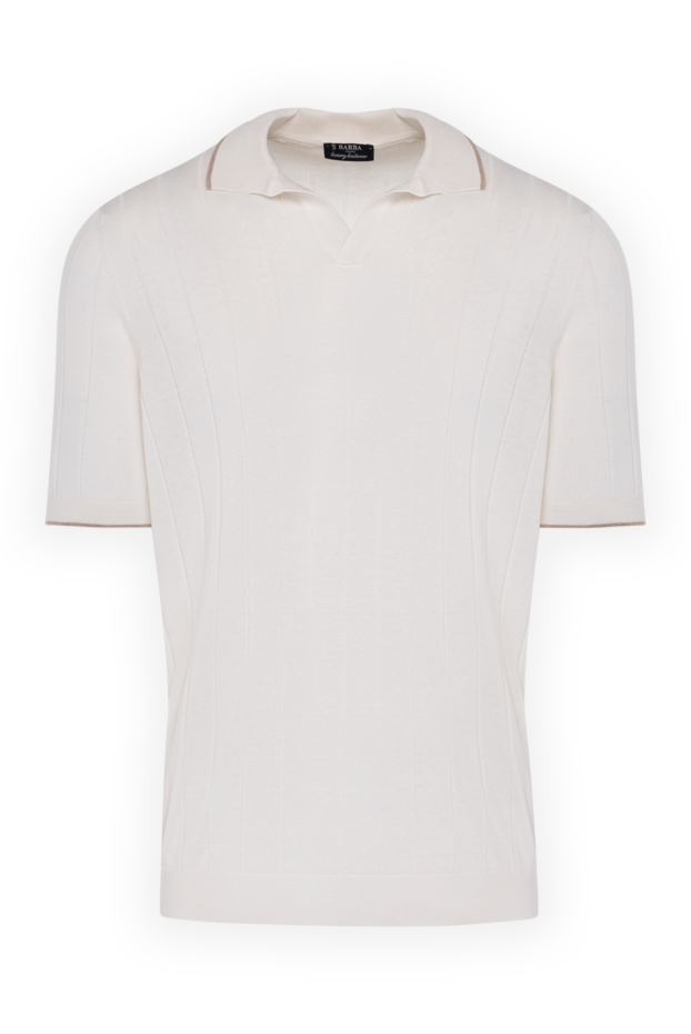 Barba Napoli man men's white silk polo buy with prices and photos 178458 - photo 1