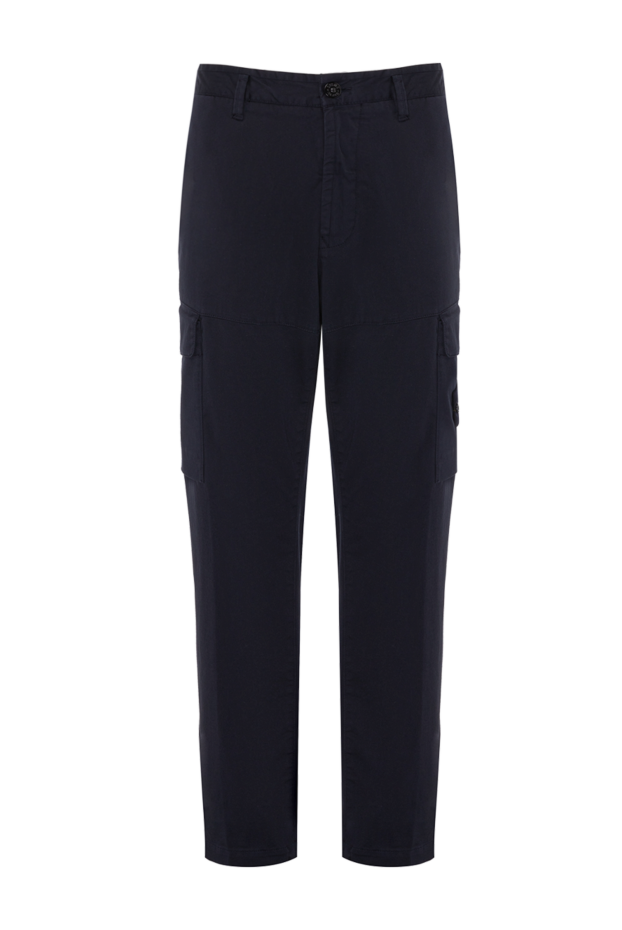 Stone Island man men's blue cotton and elastane trousers buy with prices and photos 178472 - photo 1