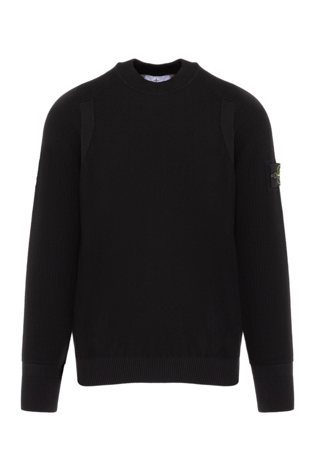 Stone Island man long sleeve cotton jumper for men, black buy with prices and photos 178486 - photo 1