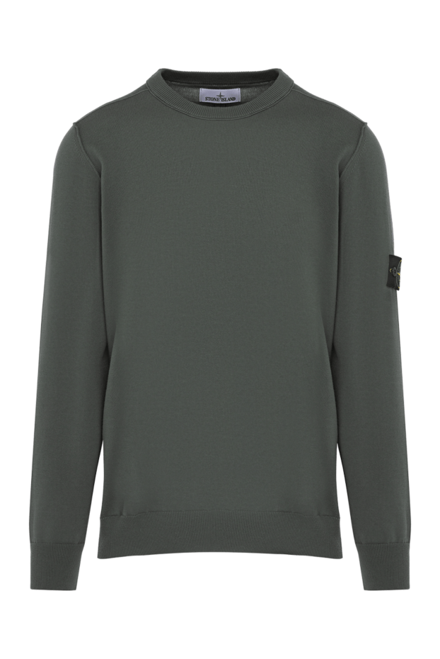 Stone Island man long sleeve cotton jumper for men, green buy with prices and photos 178487 - photo 1