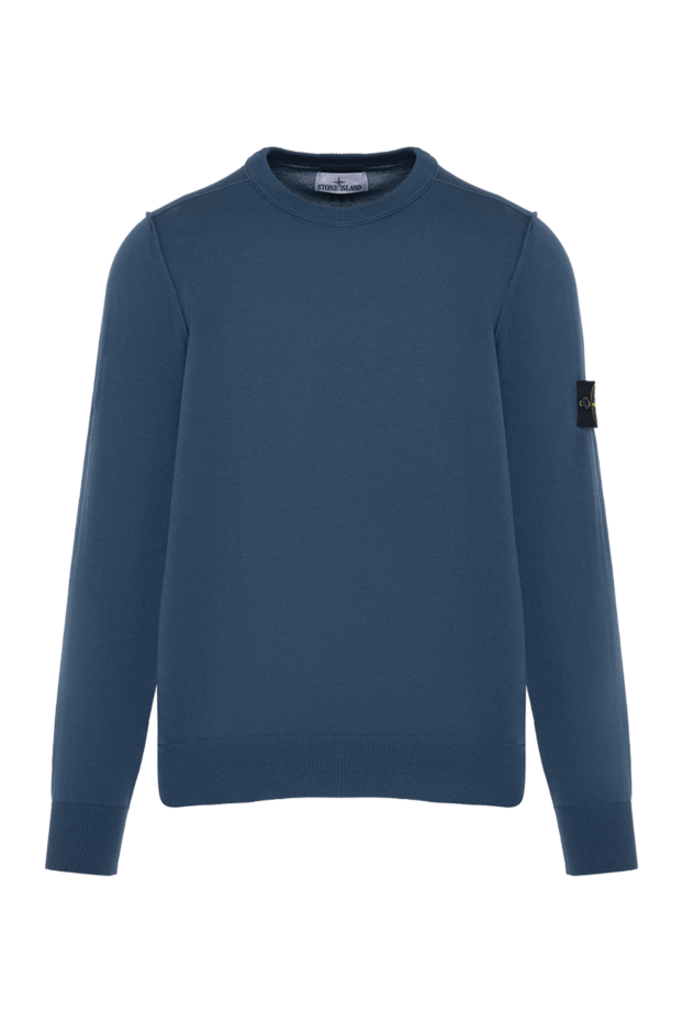 Stone Island man long sleeve cotton jumper for men, blue buy with prices and photos 178488 - photo 1