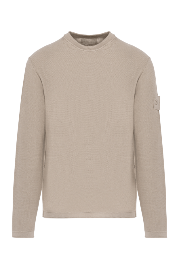 Stone Island man long sleeve cotton jumper for men, beige buy with prices and photos 178489 - photo 1