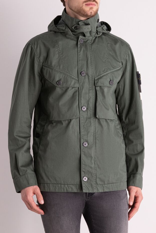 Stone Island green cotton jacket for men 178490 - photo 3