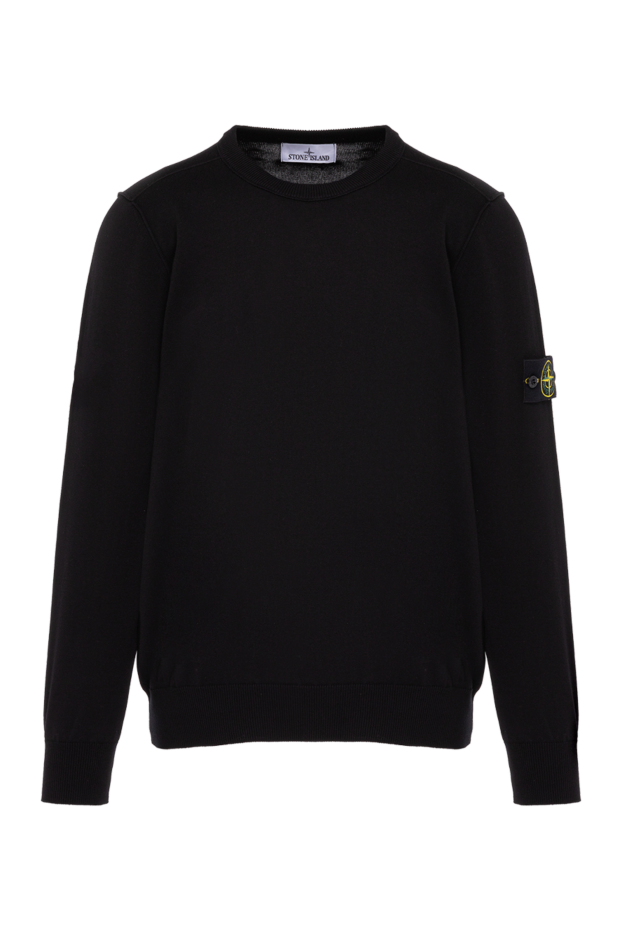 Stone Island man long sleeve cotton jumper for men, black buy with prices and photos 178502 - photo 1