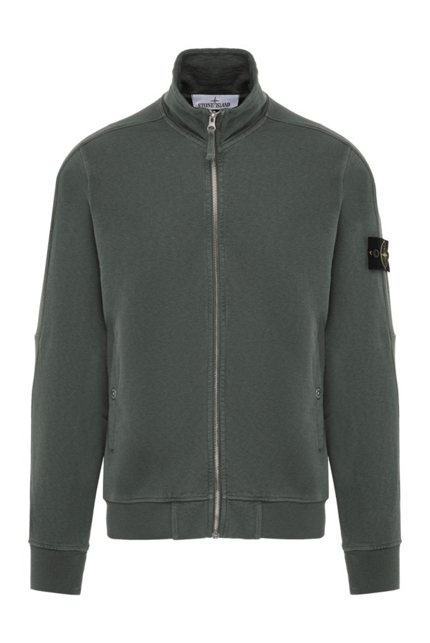 Stone Island мужские кофта спортивная из хлопка зеленая мужская купить с ценами и фото 178504 - фото 1