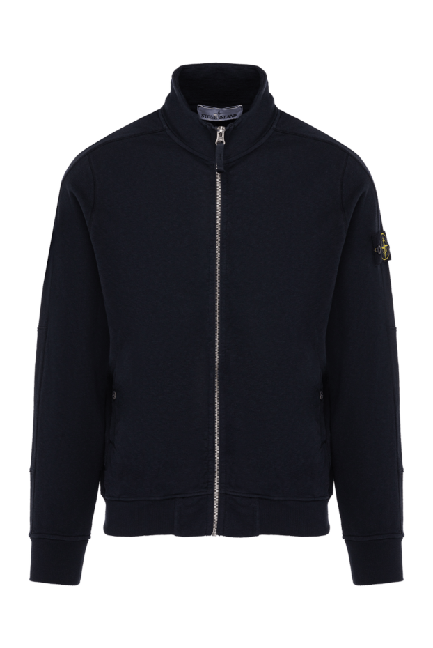 Stone Island мужские кофта спортивная из хлопка синяя мужская купить с ценами и фото 178507 - фото 1