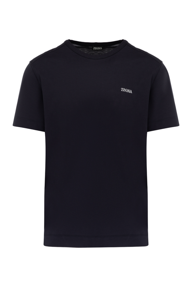 Ermenegildo Zegna dark blue men's premium t-shirt with logo 178509 - photo 1