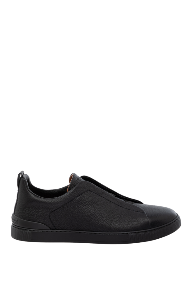 Ermenegildo Zegna man men's black suede sneakers buy with prices and photos 178511 - photo 1