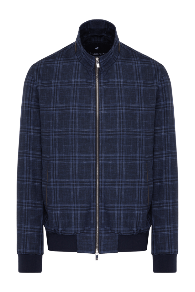 Tombolini men's blue checkered wool bomber jacket 178527 - photo 1