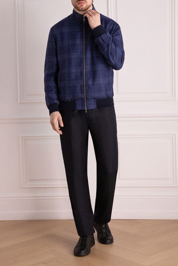 Tombolini men's blue checkered jacket 178532 - photo 2