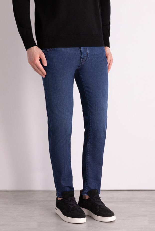 Jacob Cohen dark blue jeans with a smooth gradient and light bleaching 178533 - photo 3