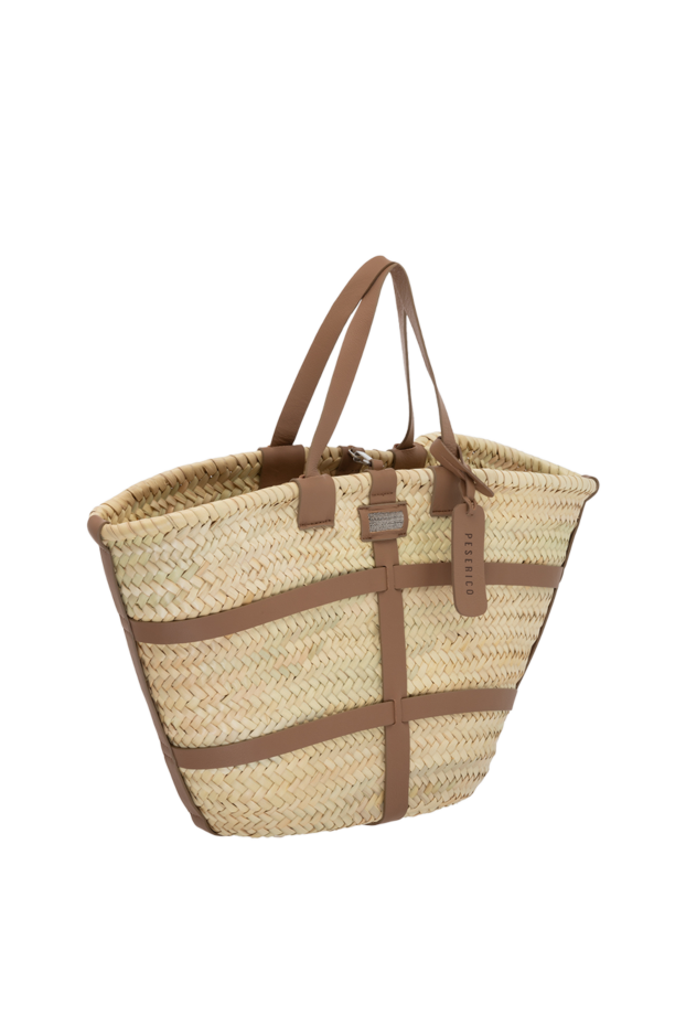 Peserico beige women's straw bag 178543 - photo 3