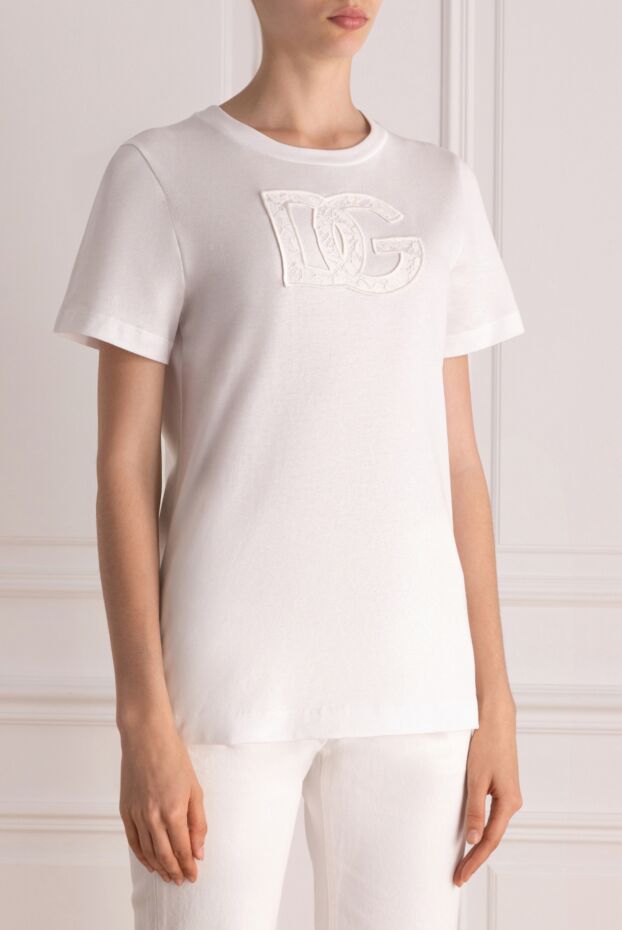 Dolce & Gabbana a laconic t-shirt with a textured logo on the chest 178585 - photo 3