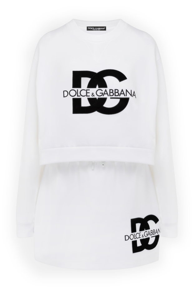Dolce & Gabbana жіночі костюм зі спідницею з бавовни та поліестеру білий жіночий купити фото з цінами 178587 - фото 1