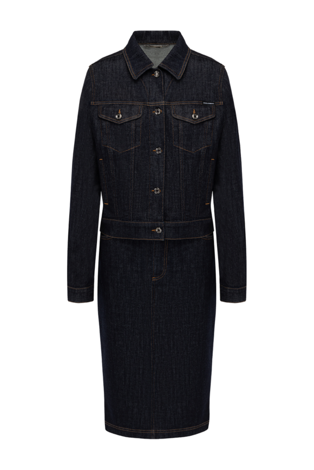 Dolce & Gabbana woman women's blue denim suit with cotton and elastane skirt buy with prices and photos 178593 - photo 1