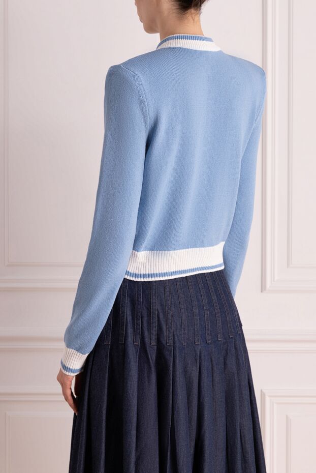 Balmain blue cropped cardigan with gold buttons 178597 - photo 3