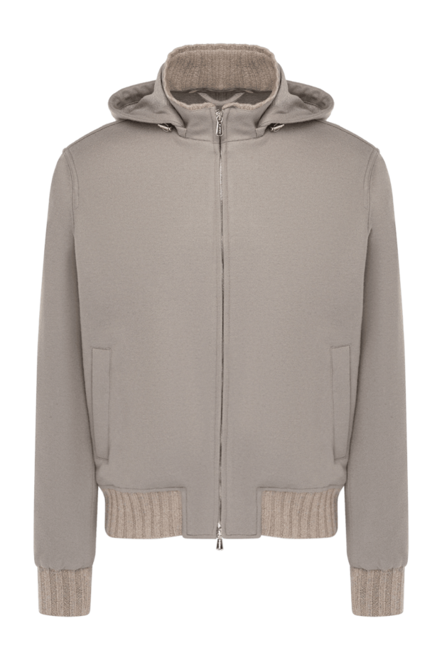 Enrico Mandelli cashmere bomber jacket with hood and knit trim 178627 - photo 1