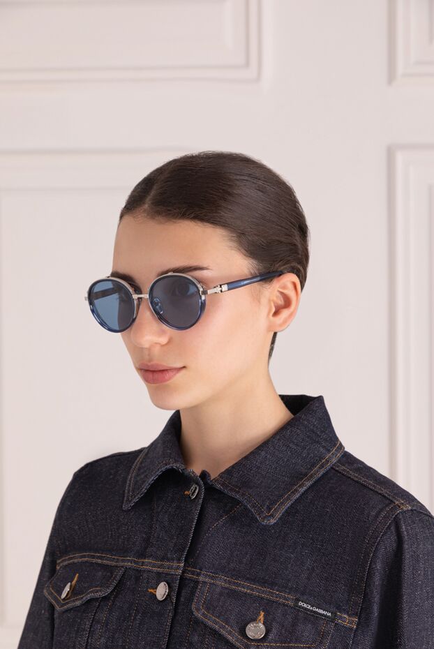 Balmain женские очки солнцезащитные женские голубые из металла и пластика купить с ценами и фото 178633 - фото 2