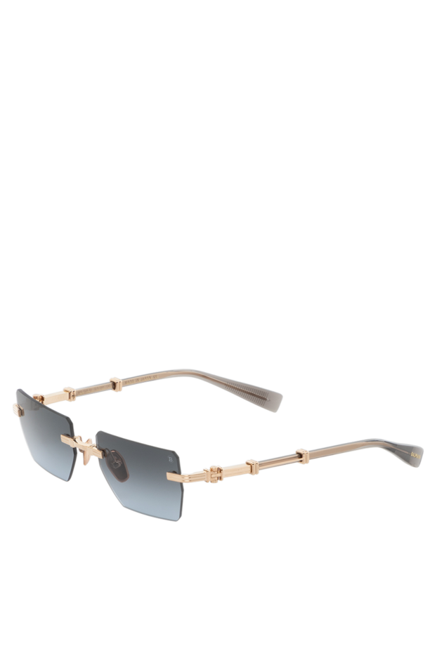 Balmain premium sunglasses with thin gold temples and a gray gradient 178641 - photo 3