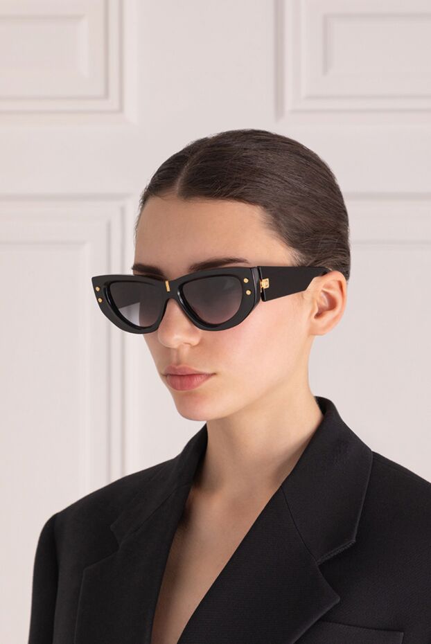 Balmain женские очки солнцезащитные женские черные из пластика купить с ценами и фото 178643 - фото 2