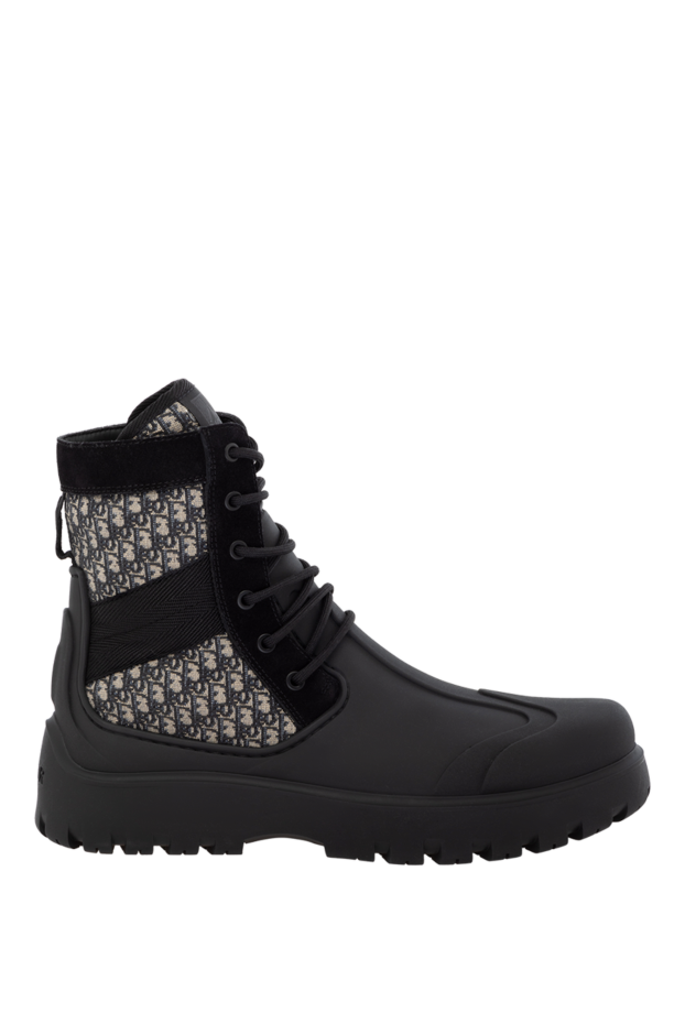 Dior black cotton and rubber boots for men 178646 - photo 1
