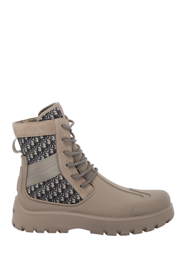 Dior beige cotton and rubber boots for men 178647 - photo 1