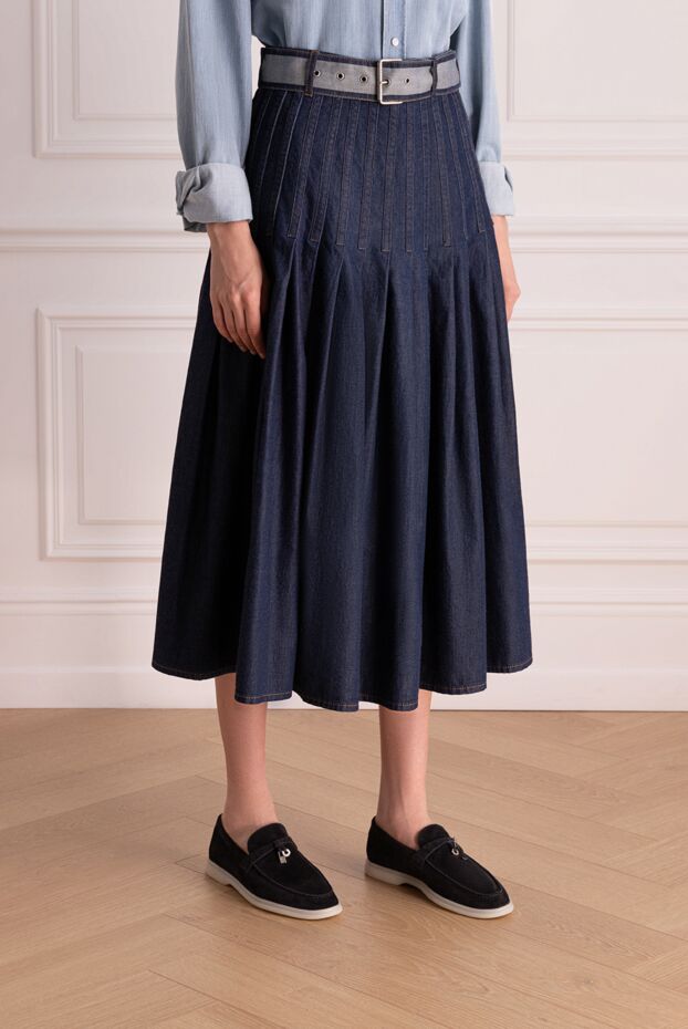 Dior blue cotton denim skirt for women 178652 - photo 3