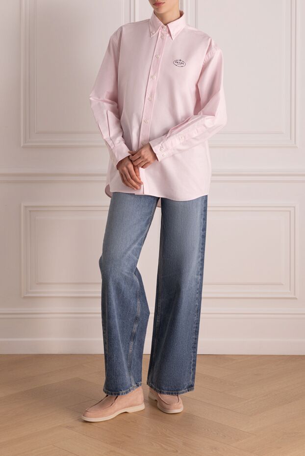 Prada woman women's pink cotton shirt buy with prices and photos 178659 - photo 2