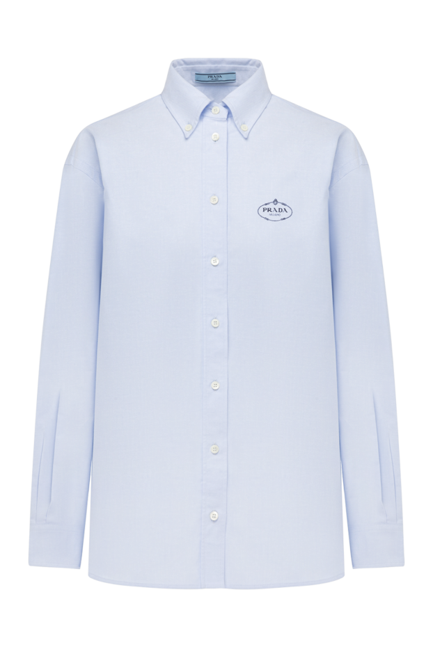 Prada woman women's blue cotton shirt buy with prices and photos 178660 - photo 1