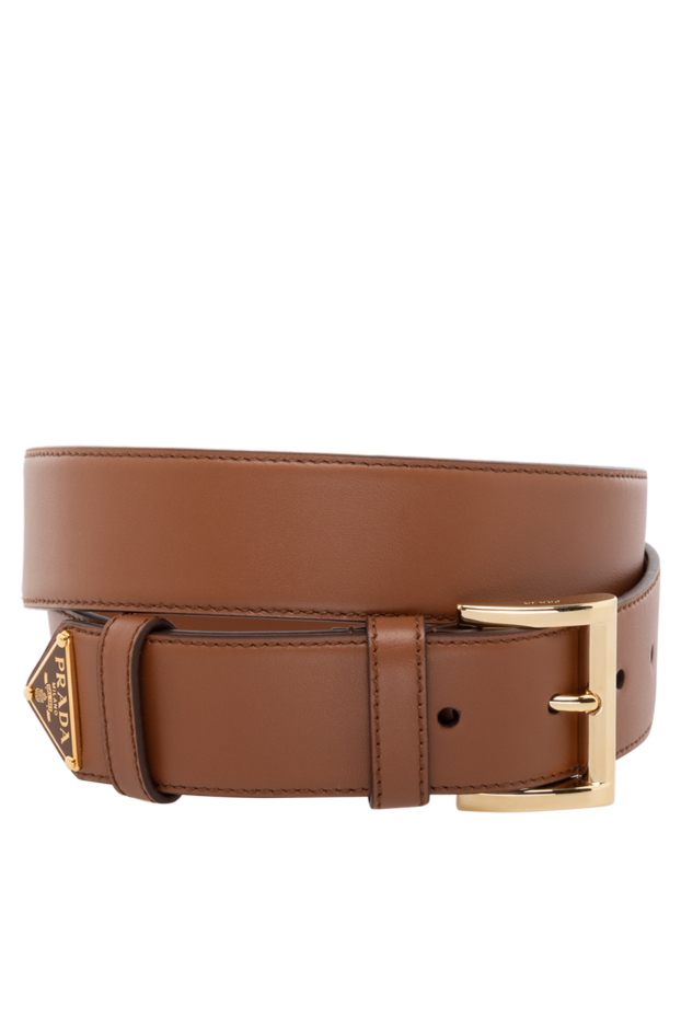 Prada woman women's brown leather belt buy with prices and photos 178661 - photo 1