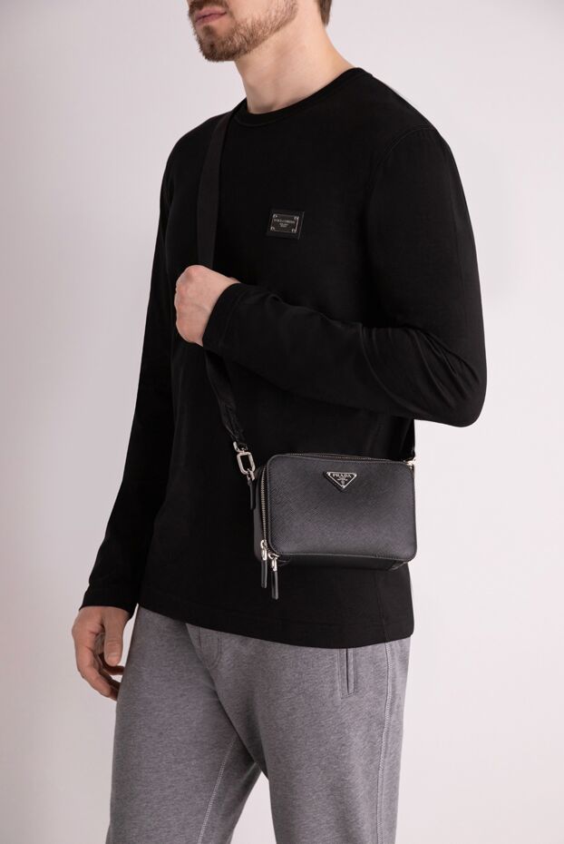 Prada man black genuine leather bag buy with prices and photos 178698 - photo 2