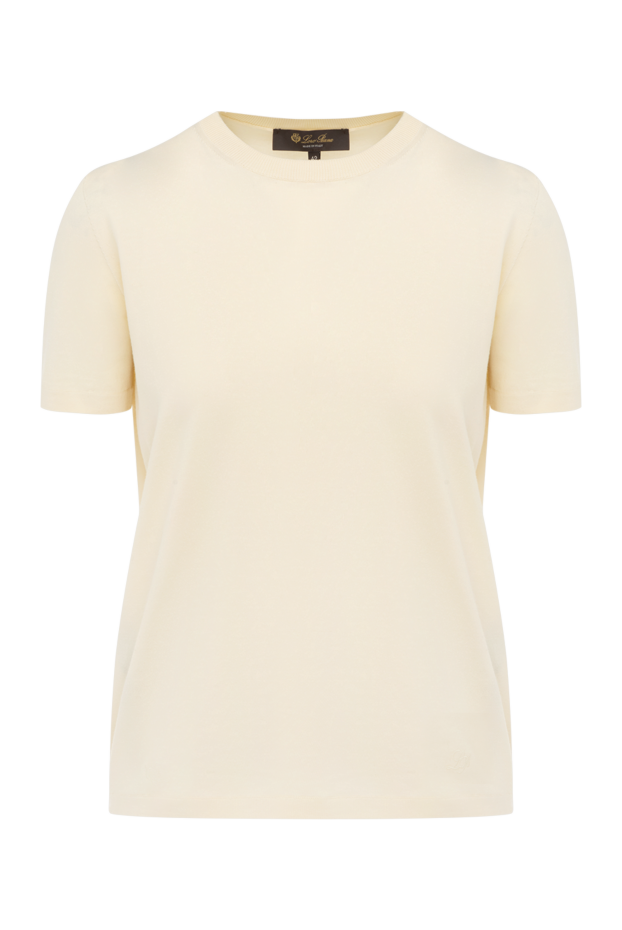 Loro Piana woman women's beige cotton t-shirt buy with prices and photos 178710 - photo 1