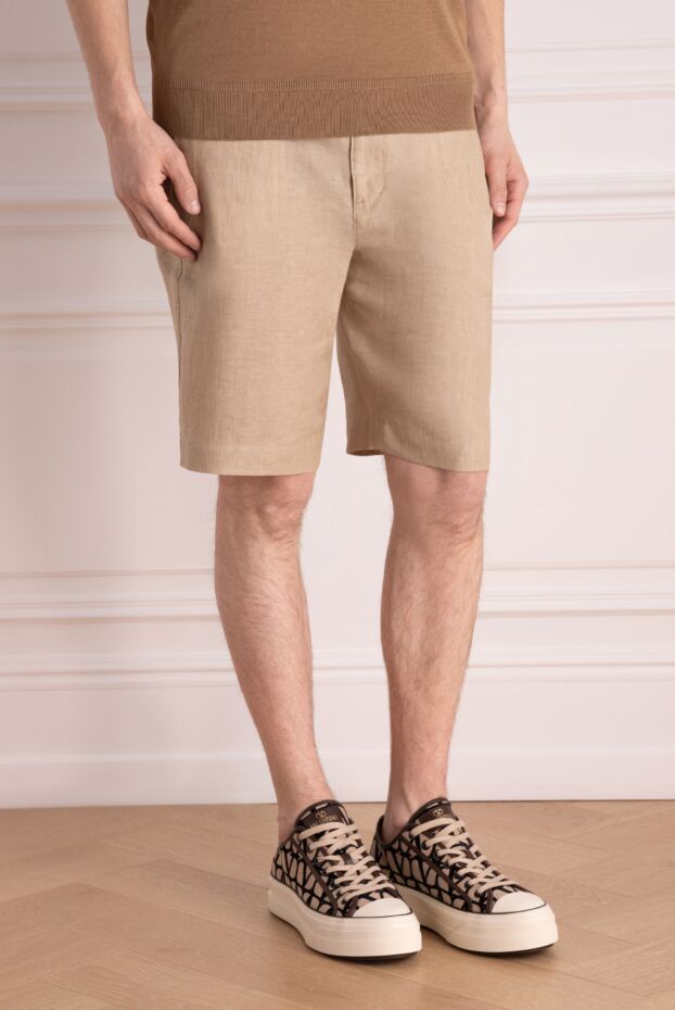 Loro Piana men's beige linen shorts 178717 - photo 3