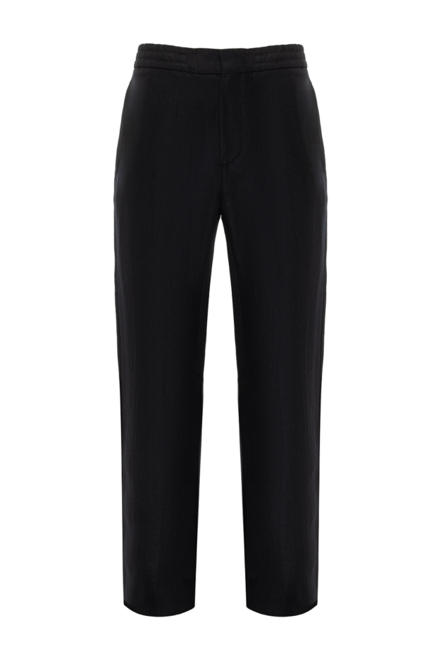 Loro Piana men's blue pants made of linen and silk 178720 - photo 1